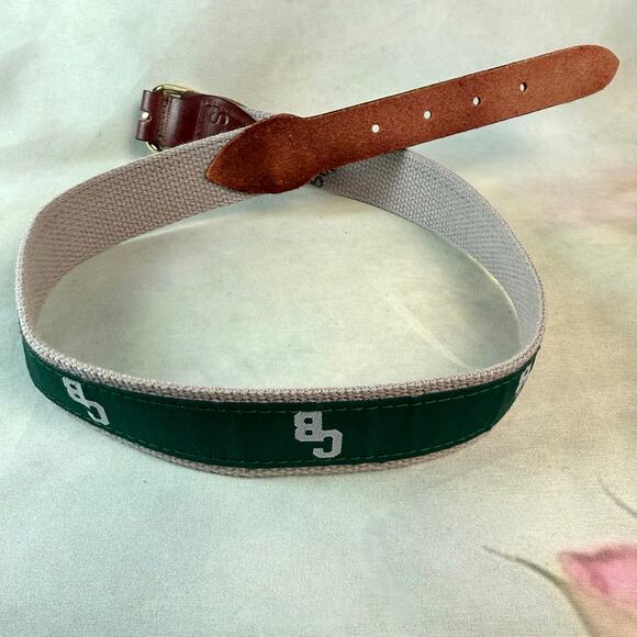 Vintage Cape Cod CB Logo Green Canvas Beltw - Picture 2 of 5